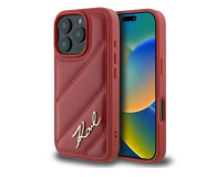 KARL LAGERFELD Quilted Signature do iPhone 16 Pro Max czerwony KLHCP16XPQDSMGR - 1278270 - zdjęcie 1